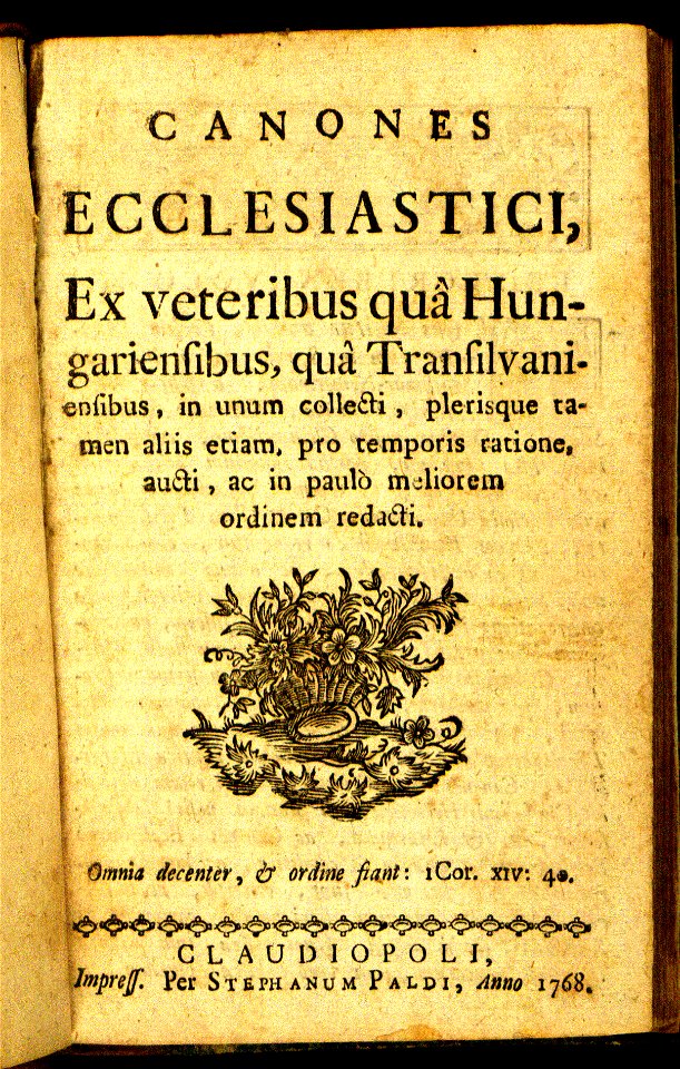 Canones ecclesiastici - 1768 - Universiteitsbibliotheek VU PGB