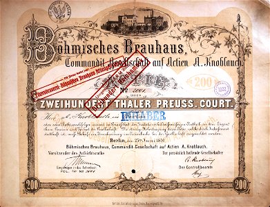 Böhmisches Brauhaus 1870