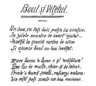 Caragiale - Boul şi viţelul