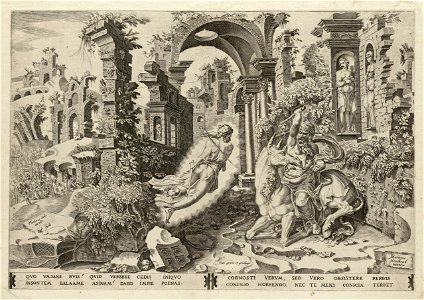 Bileam (Balaäm) en de engel (Numeri 22 tm 25). NL-HlmNHA 1477 53007766