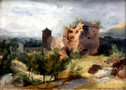 1830 Blechen Turm des Heidelberger Schlosses anagoria