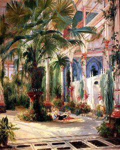 1833 Blechen Palmenhaus Pfaueninsel anagoria
