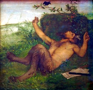 Arnold Böcklin Faun e Amsel zupfeifend (1)