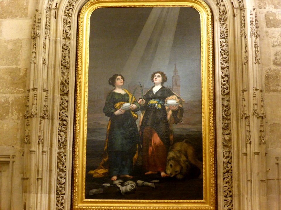 Catedral de Sevilla, Sacristía, pintura de Goya en 1817, Santas Justa y Rufina