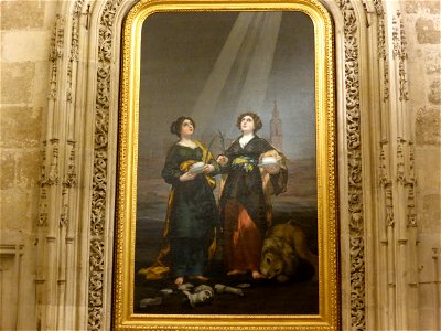 Catedral de Sevilla, Sacristía, pintura de Goya en 1817, Santas Justa y Rufina