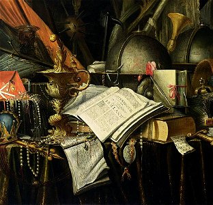 Collier, Evert - Vanitas Still-Life - 1665. Free illustration for personal and commercial use.