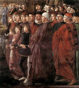 Calling of the Apostles (detail) GHIRLANDAIO, Domenico 1481