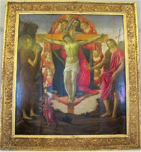Botticelli, pala delle convertite (trinità e santi), 1491-94, 01. Free illustration for personal and commercial use.