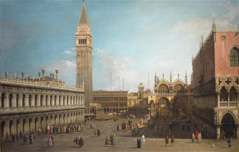 'The Piazzetta, Venice, Looking North' by Canaletto, Norton Simon Museum