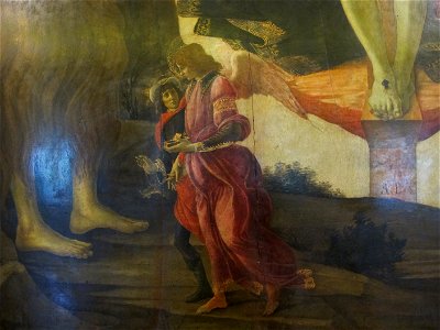 Botticelli, pala delle convertite (trinità e santi), 1491-94, 02. Free illustration for personal and commercial use.