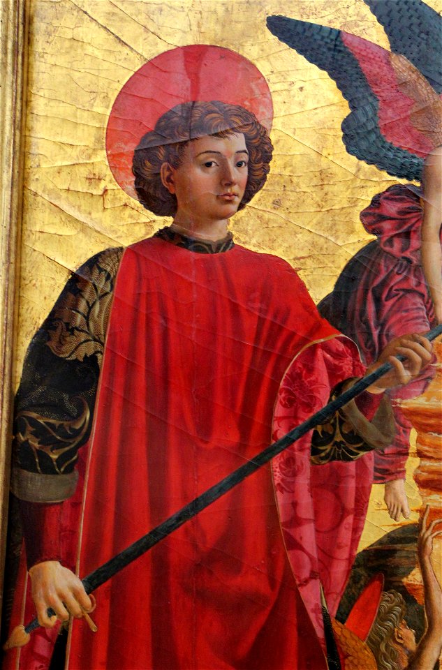Andrea del castagno, ascensione di maria tra i ss. giuliano e miniato, 1449-50 ca. 02