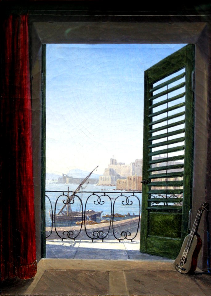 1829 Carus Balkonzimmer mit Ausblick anagoria
