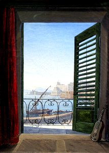 1829 Carus Balkonzimmer mit Ausblick anagoria