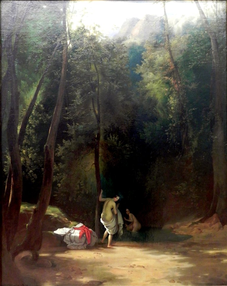 Carl Blechen Badende Mädchen i Park