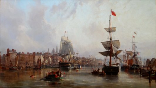 Charles Mozin Port de Rouen. Free illustration for personal and commercial use.