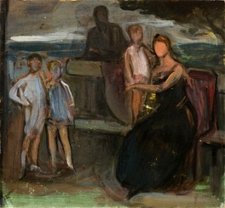 Boceto para Retrato de la familia Basabé by Julio Romero de Torres
