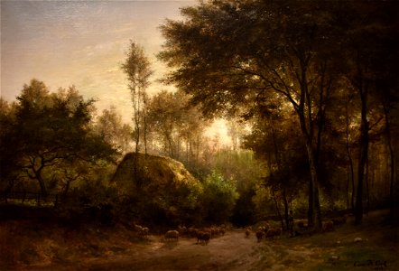 Cesar de Cock (1823-1904) Schaapsherder bij de boshoeve (1869) Brafa 2019 31-01-2019