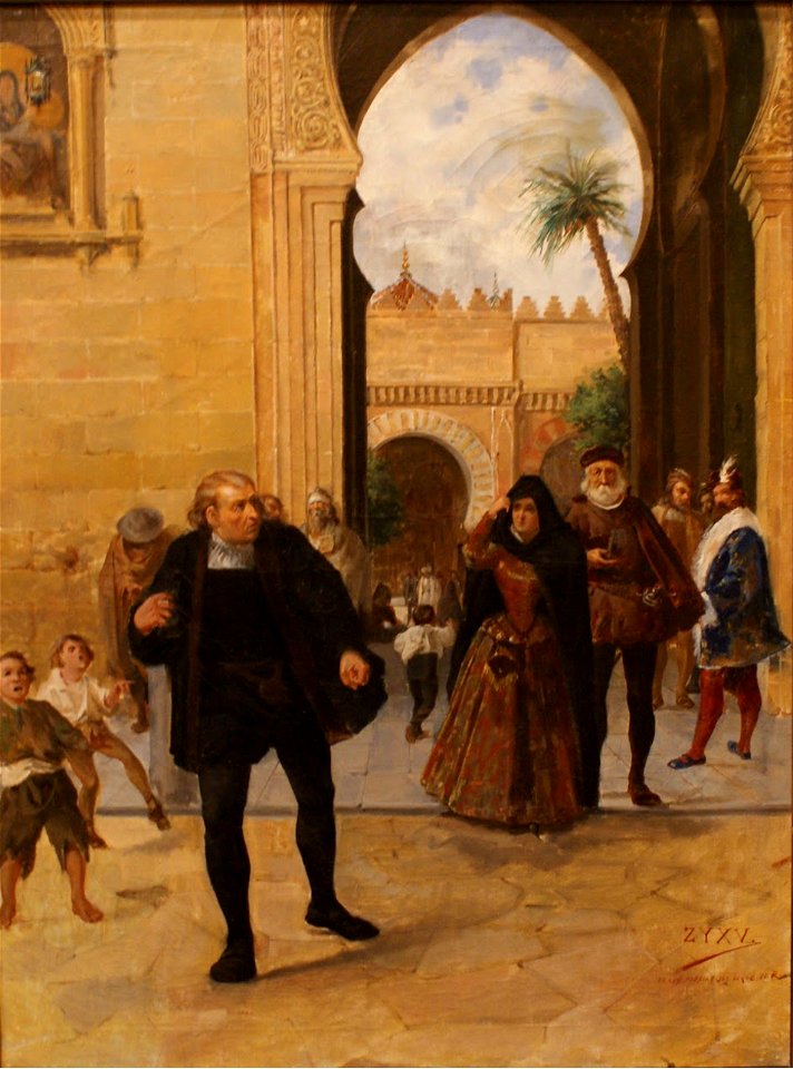 Colón saliendo de la Mezquita - Rafael Romero de Torres