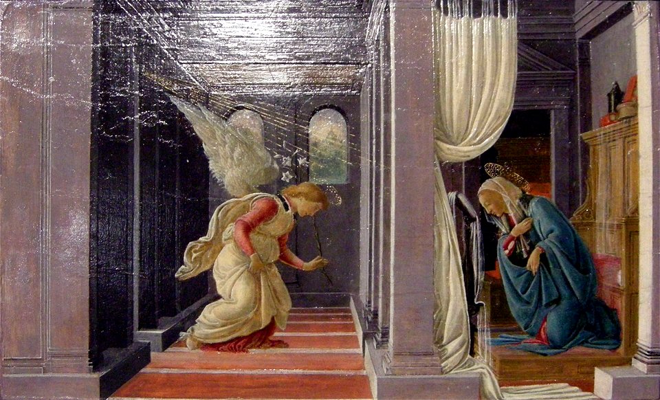 Botticelli, annunciazione, 1485 ca.