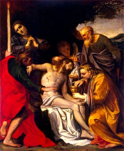 'Pieta' by Agostino Carracci, The Hermitage. Free illustration for personal and commercial use.