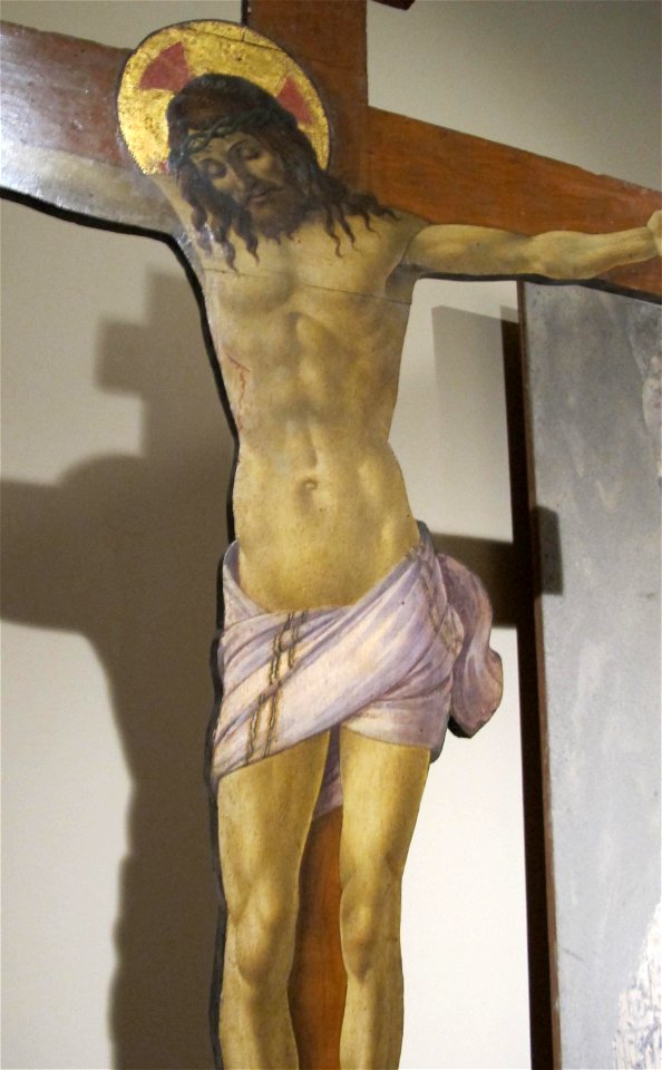 Botticelli (bottega) crocifisso, 1490-1500 ca., da monastero di s. vincenzo 03