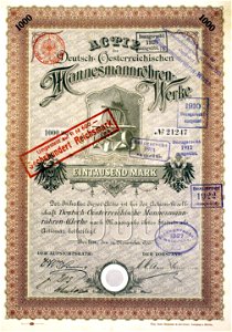 Deutsch-Oesterreichische Mannesmannröhren-Werke 1890 Max