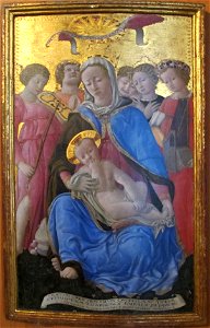 Domenico di bartolo, madonna dell'umiltà e nageli, 1433