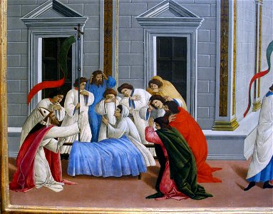 Sandro botticelli, miracoli di san zanobi, 1500 ca. 02. Free illustration for personal and commercial use.