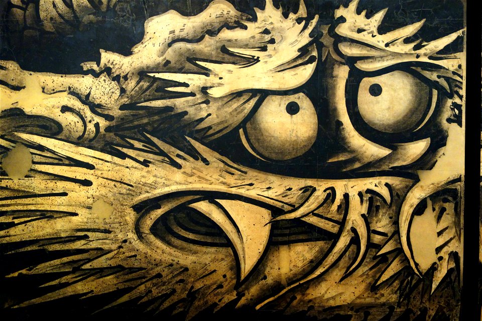 Dragon and Clouds by Soga Shohaku, 1763, set of eight panels, ink on paper DSC02791