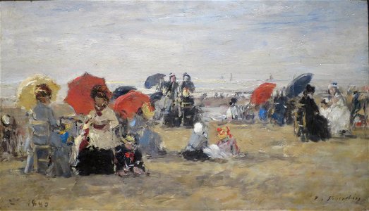 'Beach at Trouville' by Eugène Boudin, 1880, Norton Simon Museum