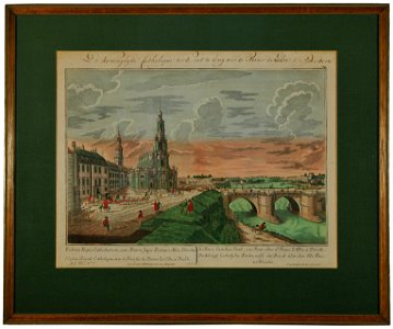 Dresden, Blick auf Hofkirche um 1740