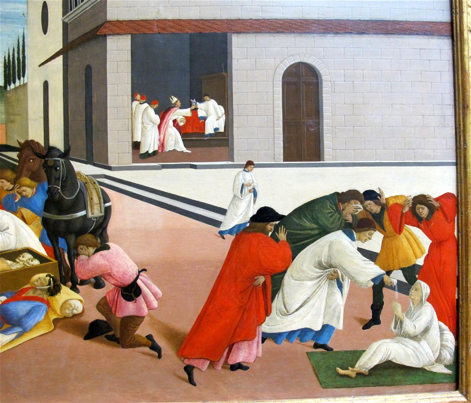 Sandro botticelli, miracoli di san zanobi, 1500 ca. 04