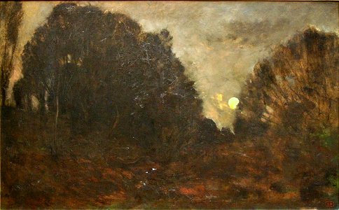 Charles-François Daubigny - Rijzende maan in Barbizon