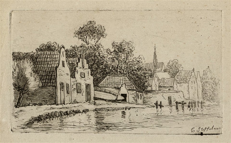 Dorp langs het water. NL-HlmNHA 1477 53012057