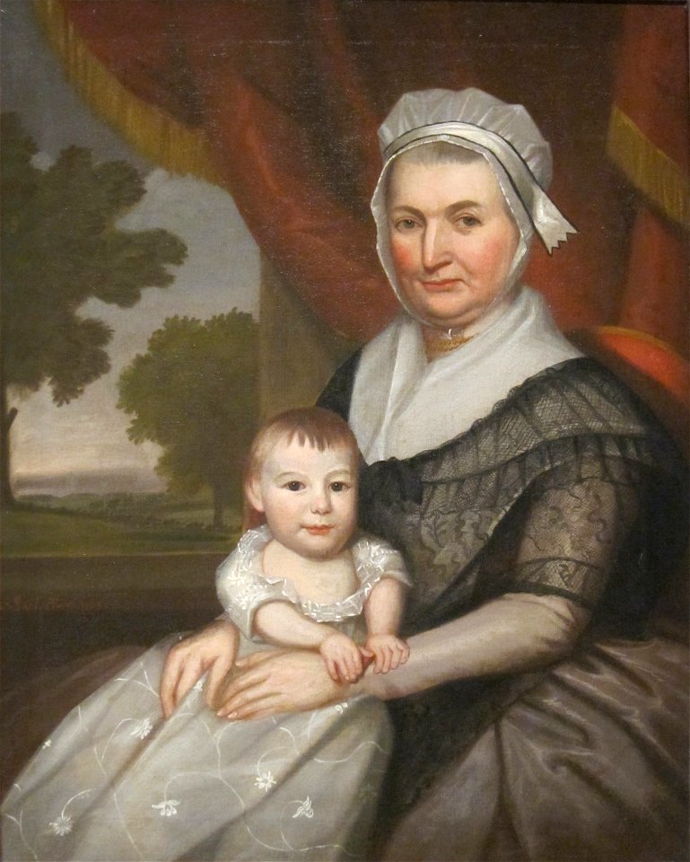 'Mrs. John Nicholas and Daughter' by Ralph Earl, Dayton Art Institute