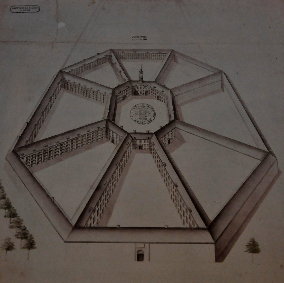 Gent STAM Plan en dwarsdoorsnede Rasphuis (ca.1772) 12-10-2010 12-16-30