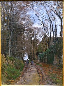 Chemin en Normandie by Claude Monet, 1868, oil on canvas - Matsuoka Museum of Art - Tokyo, Japan - DSC07407. Free illustration for personal and commercial use.