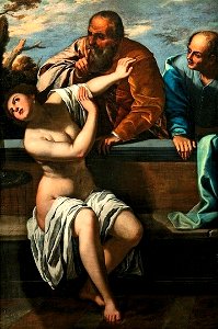 Susanna e i vecchioni di Artemisia Gentileschi, Museo Civico di Bassano del Grappa. Free illustration for personal and commercial use.