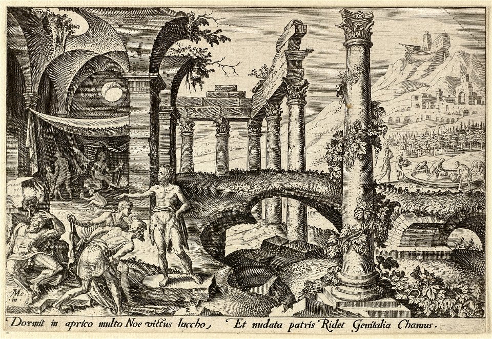 De dronkenschap van Noach Genesis 921-23. NL-HlmNHA 1477 53008064