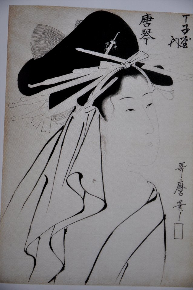 Dessin préparatoire de Utamaro