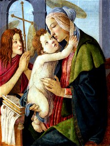 1505 Botticelli Madonna mit Kind und Johannesknaben anagoria. Free illustration for personal and commercial use.