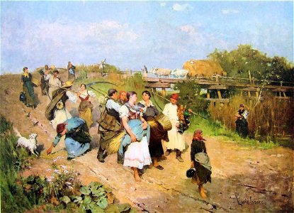 Deák Ébner Hazatérő aratók 1881