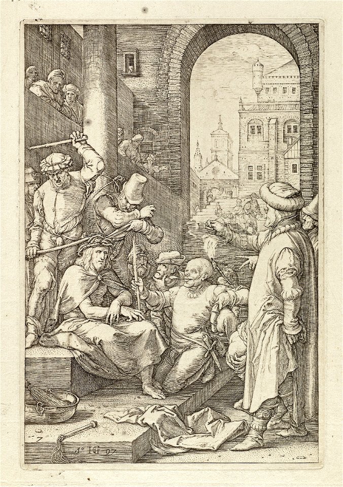 De doornenkroning van Christus Matheus 2726 Marcus 1515 Johannes 191. NL-HlmNHA 1477 53008475