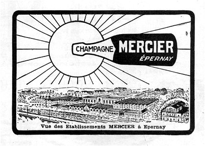 Champagne Mercier-1923. Free illustration for personal and commercial use.