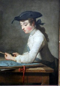 Chardin, il giovane disegnatore, 1737, 02
