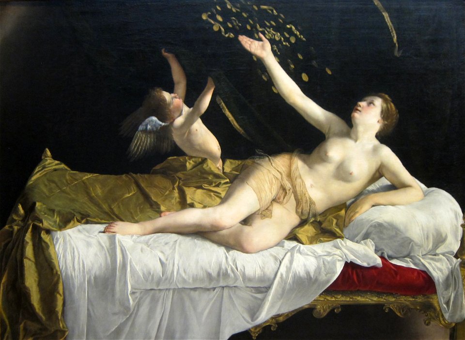 'Danaë' by Orazio Gentileschi, oil on canvas, 1621-22