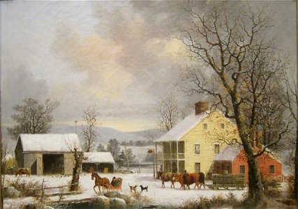 'Winter in the Country' by George Henry Durrie, 1857