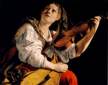Orazio Gentileschi - Young Woman Playing a Violin