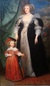 Marie Claire de Croÿ, Dutchess d'Havre with Her Son Philippe-Eugène by Anthony van Dyck. Free illustration for personal and commercial use.