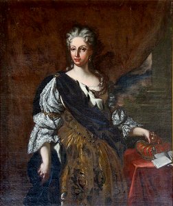 Gabbiani, Giovanni Gaetano - Official portrait of Violante Beatrice of Bavaria as Grand Princess Dowager of Tuscany. Free illustration for personal and commercial use.